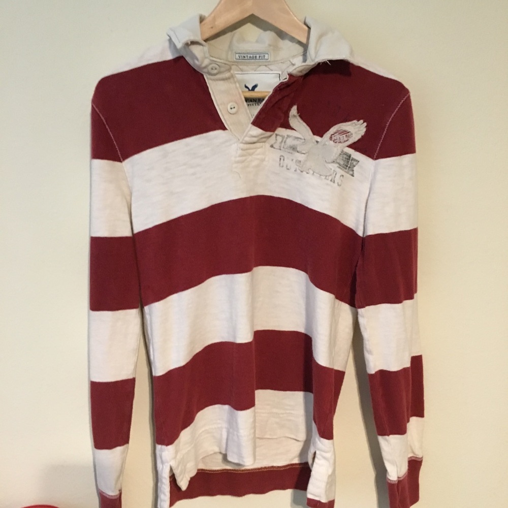 American Eagle XS Vintage Rugby Shirt